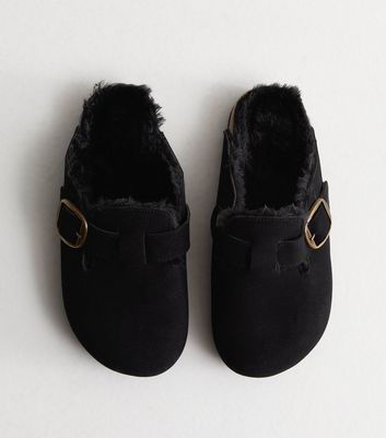 Slip on mules with hot sale fur