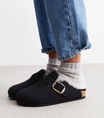 Slip on mules on sale black