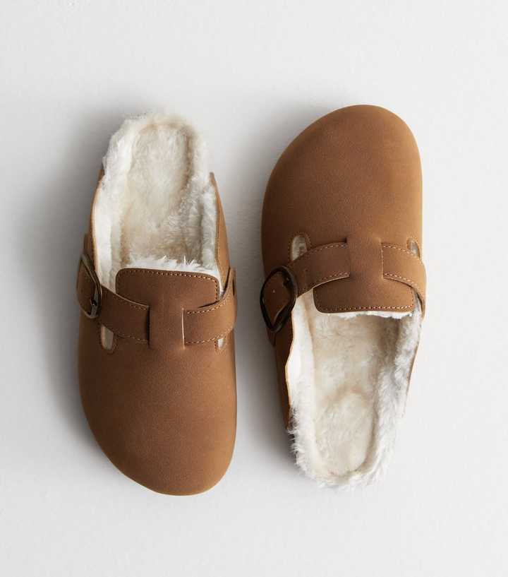 New Look Faux Fur Slip on Mule Slippers