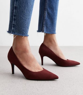 Dark red suede on sale shoes