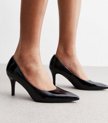 New look black court shoes best sale