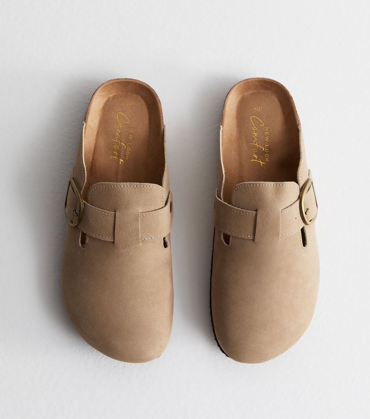 Women's Sand Suedette Mules New Look