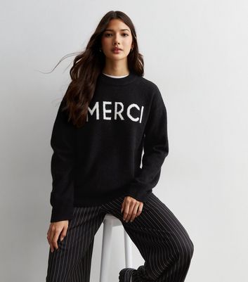 Black sale branded jumper