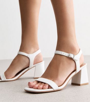 New look clearance white block heels