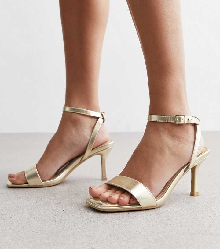 clear gold sandals