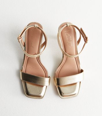 new look rose gold sandals