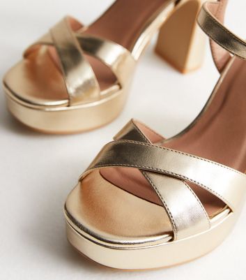 New look wide sales fit gold sandals