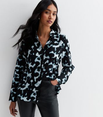 Abstract Pattern Long Sleeve Shirt New Look