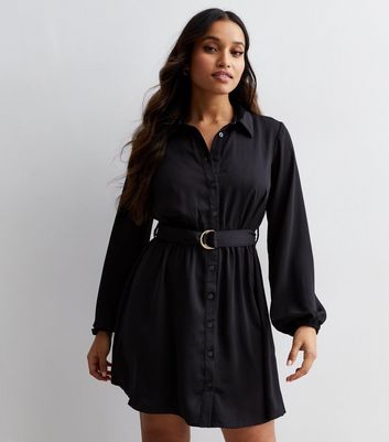 Petite black shirt outlet dress