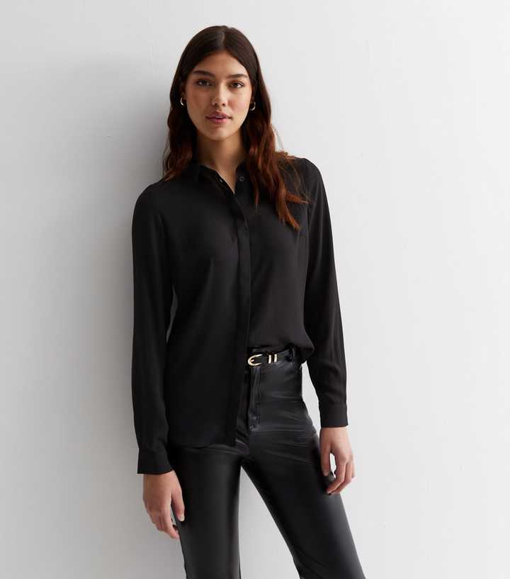 Tall Black Long Sleeve Shirt New Look