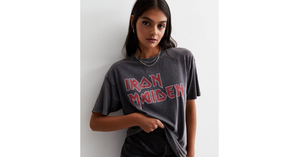 grey iron maiden t shirt