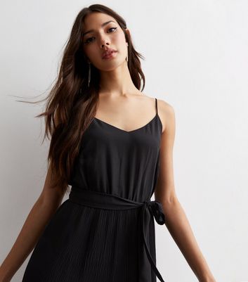 Pleated strappy dress best sale