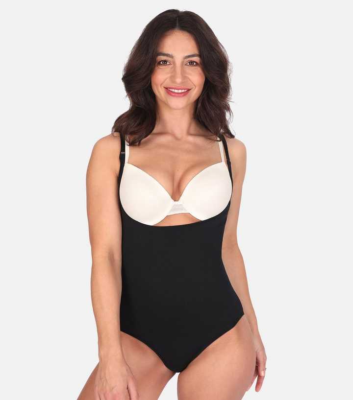 Dorina Black Open Bust Shaping Bodysuit