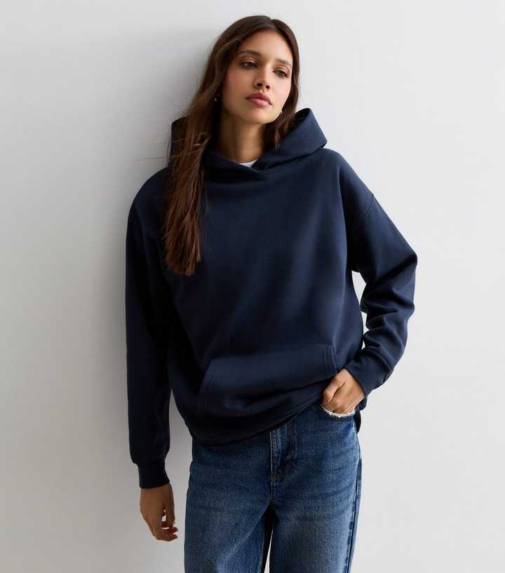 Navy Pocket Front Hoodie