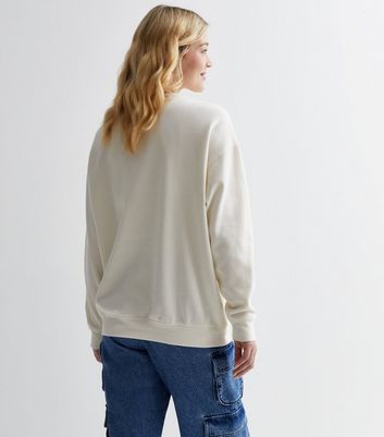 Baggy white clearance sweatshirt