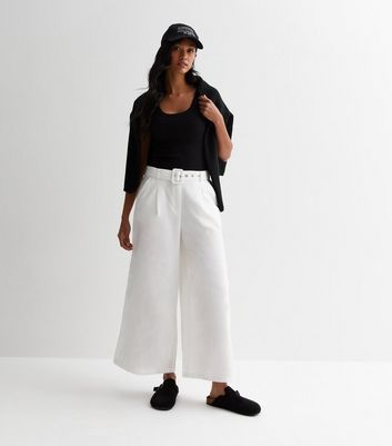 White belted shop wide leg trousers