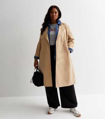 Curves Stone Belted Trench Coat