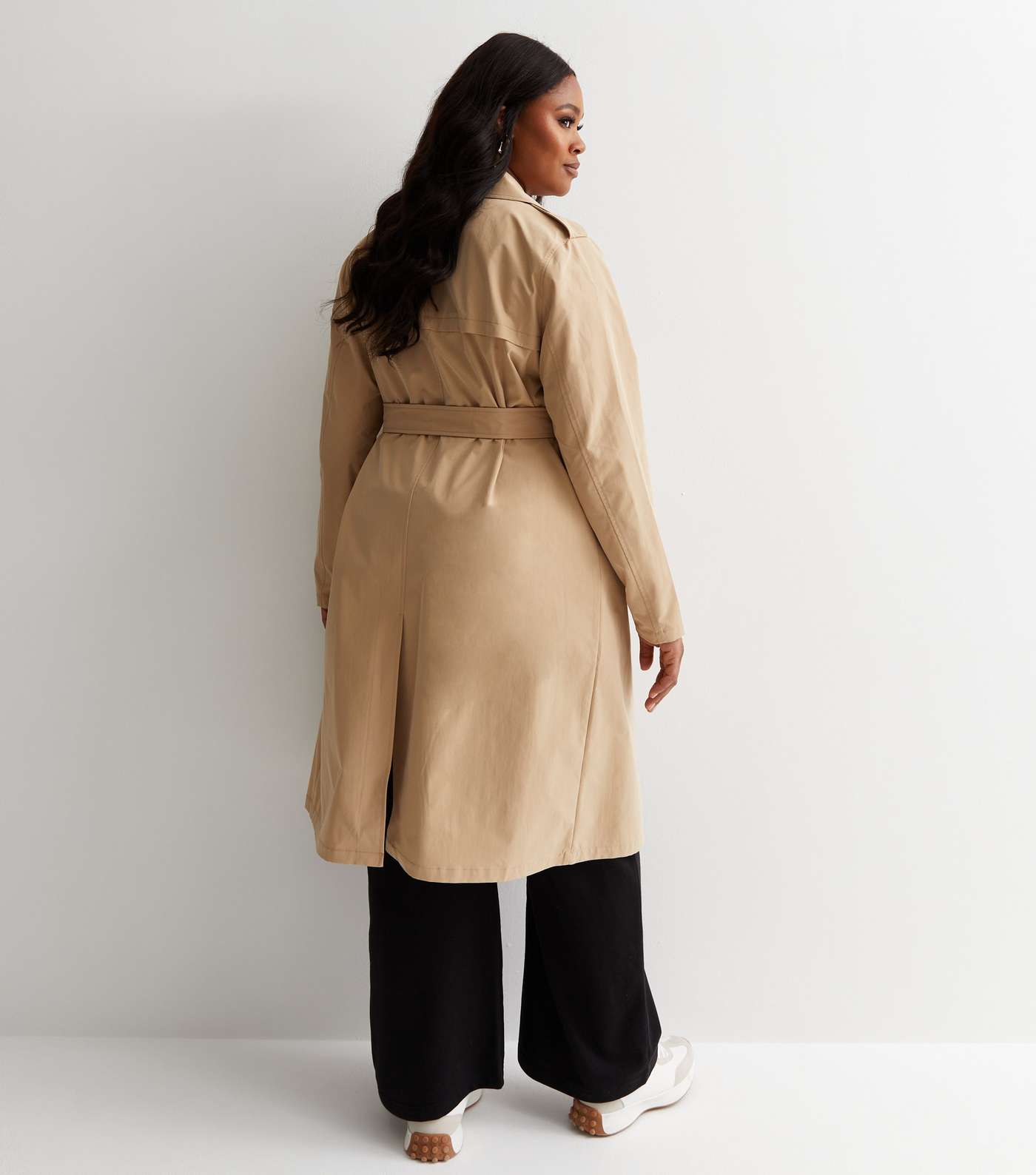 Curves Stone Belted Trench Coat Image 4