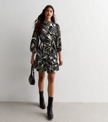 New look leaf cheap print dress