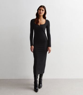 Shops new look black long sleeve dress