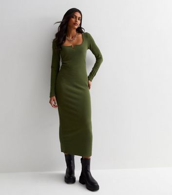 Midaxi shop ribbed dress