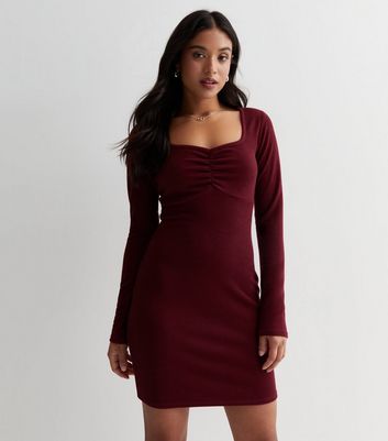 Petite burgundy cheap formal dress