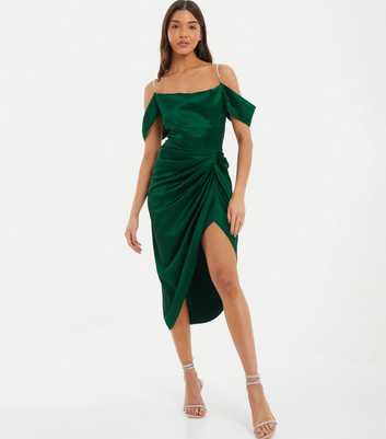 Green Satin Dresses for Women