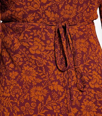 Rust floral outlet maxi dress