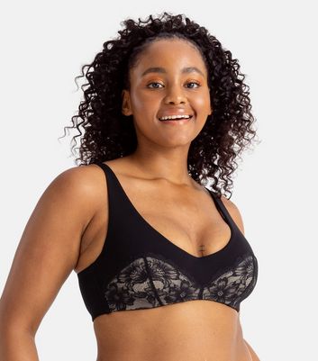 Dorina Curves Black Floral Lace Bra New Look