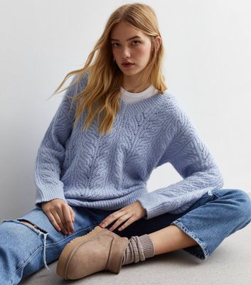 Pale hot sale blue knitwear