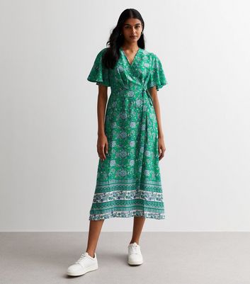 Kimono wrap best sale midi dress