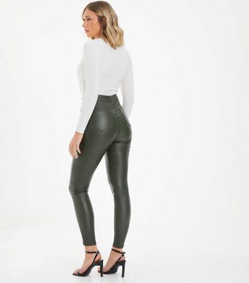 Faux Leather Skinny Trousers by Hailys | Look Again