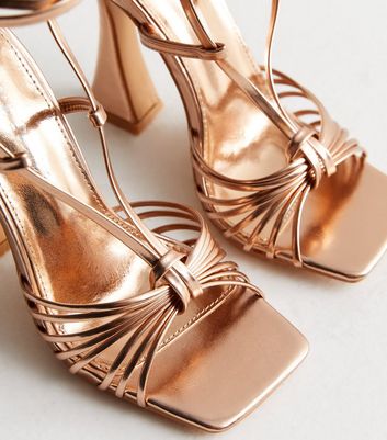 Strappy rose sale gold shoes