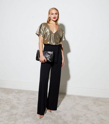 Sequin jumpsuit sale new look