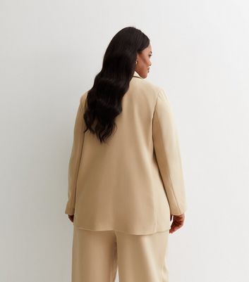 Curves Camel Tailored Blazer New Look