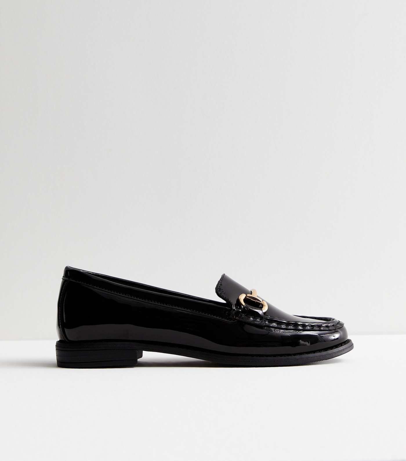 Black Patent Snaffle Trim Loafers Image 5