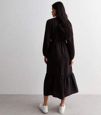 Black belted shop maxi dress