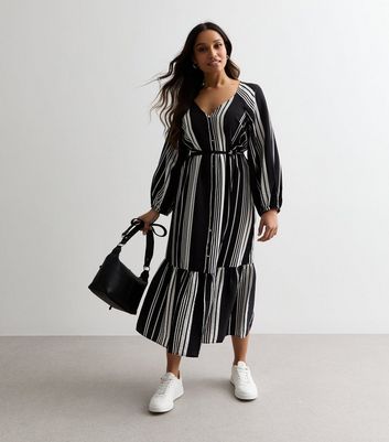 Petite striped maxi clearance dress