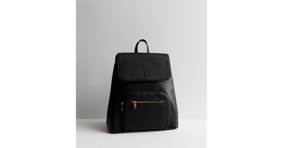 Leather Bags Black Backpack Women's New Look Black Leather