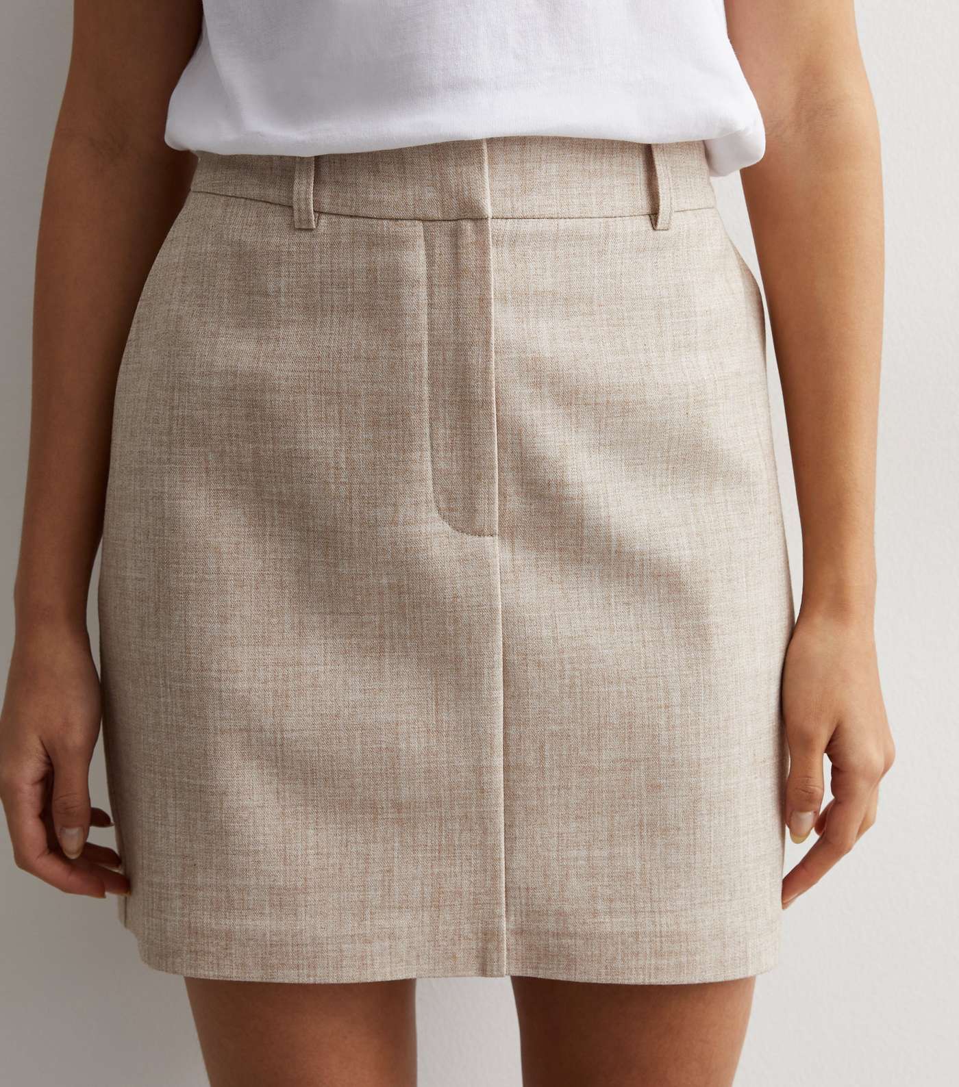 Stone Textured High Waist Mini Skirt Image 2