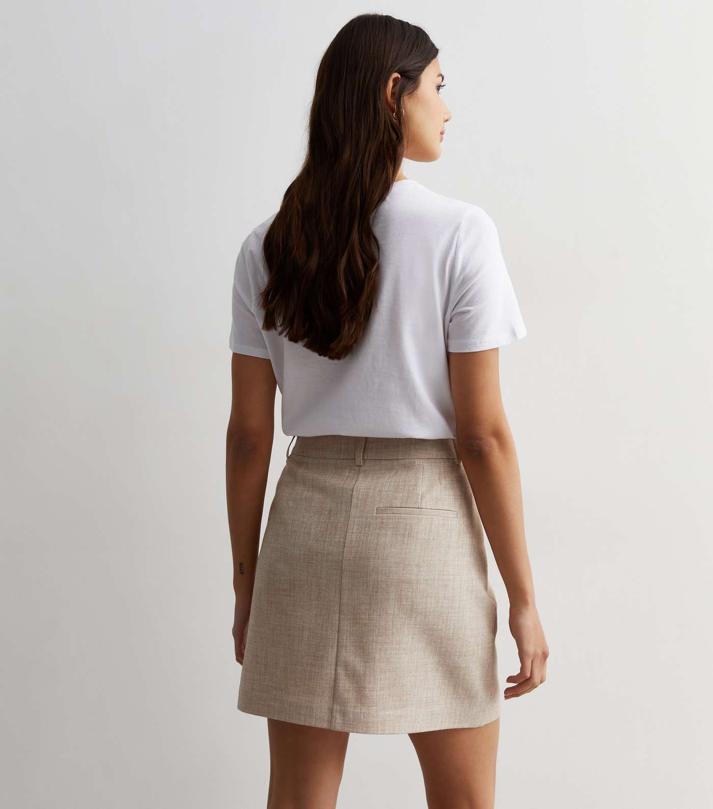 Stone Textured High Waist Mini Skirt Image 4