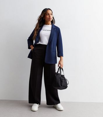 Women's petite navy blue on sale blazer