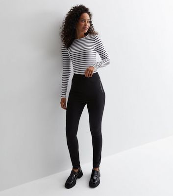 Black high waisted outlet trousers skinny