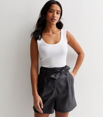 Leather shorts clearance new look