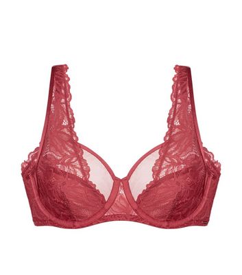 Dorina Curves Red Lace Wired Bra New Look