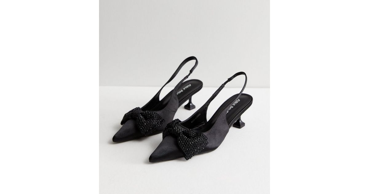 public desire classy black tie up heeled shoes