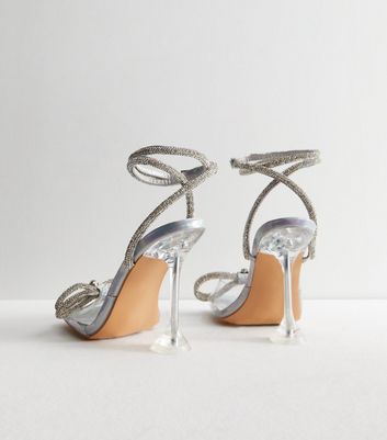 Silver best sale diamante stilettos