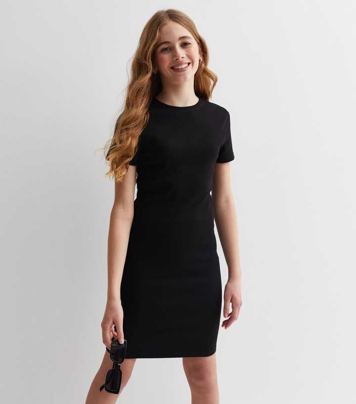 mini linen black dress Black Cord Long Sleeve Tiana Mini Dress