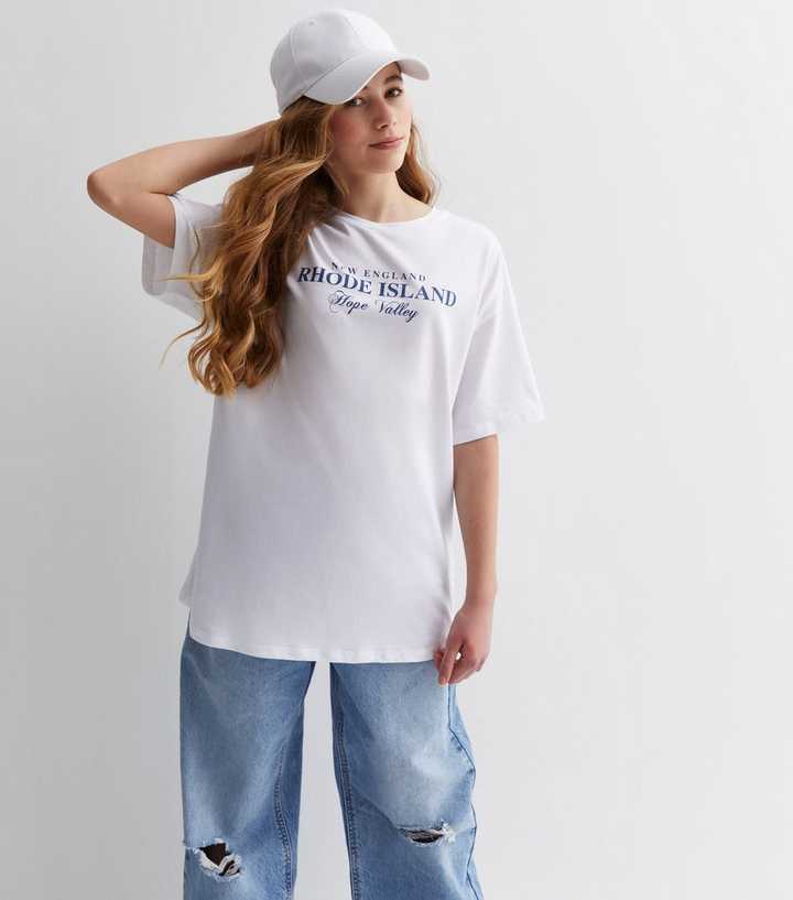 Cotton White Oversized T-Shirt, Tops