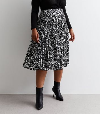 Cameo rose black shop floral pleated midi skirt